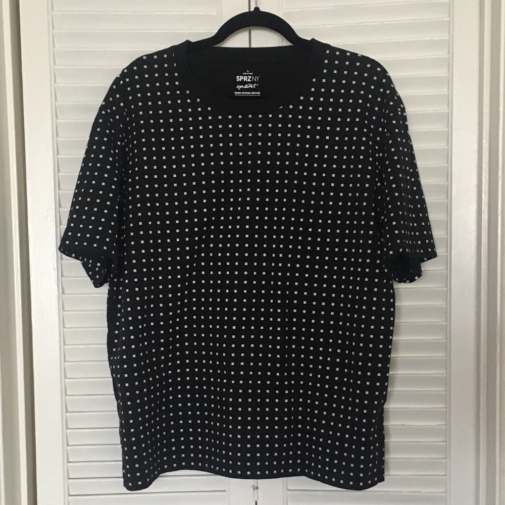 SPRZY NY MoMA Special Edition Black Geometric Tee